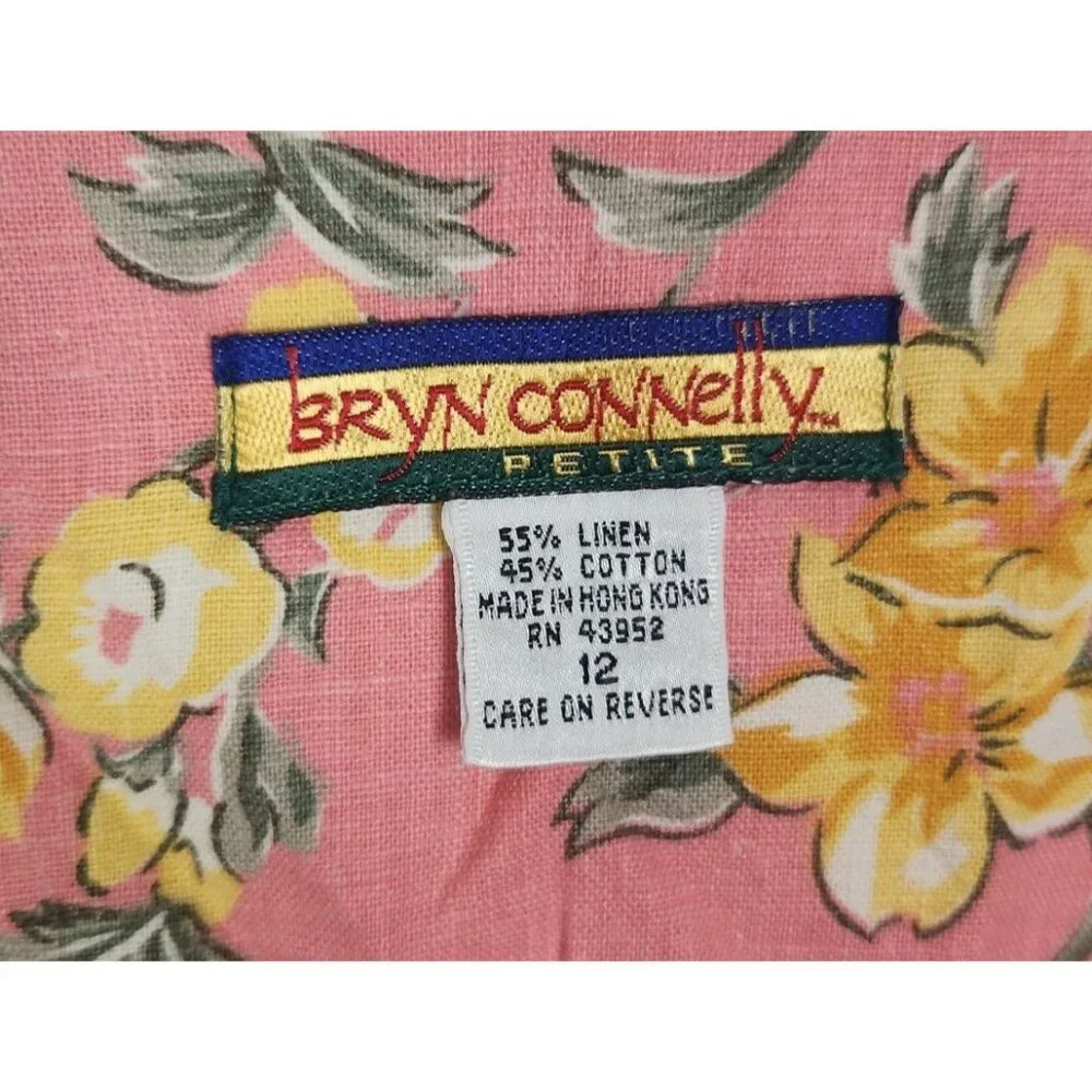 Bryn Connelly Women's Sz. P12 Floral Tank Midi Linen Blend Dress - Picture 2 of 6